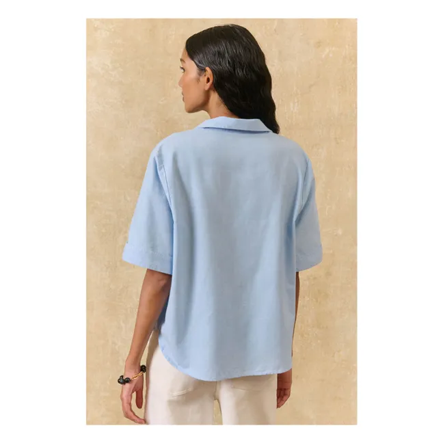 Camisa Emilius de algodón orgánico | Azul Cielo