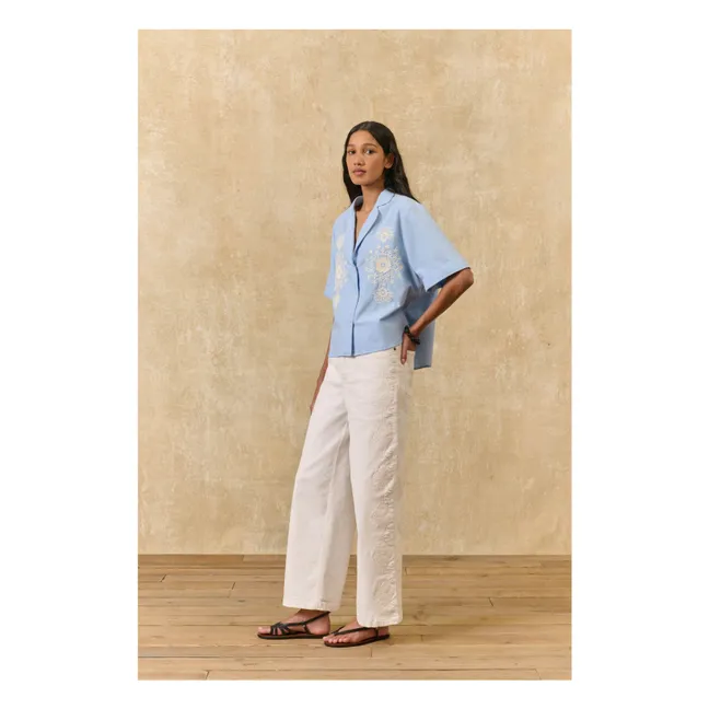 Camisa Emilius de algodón orgánico | Azul Cielo