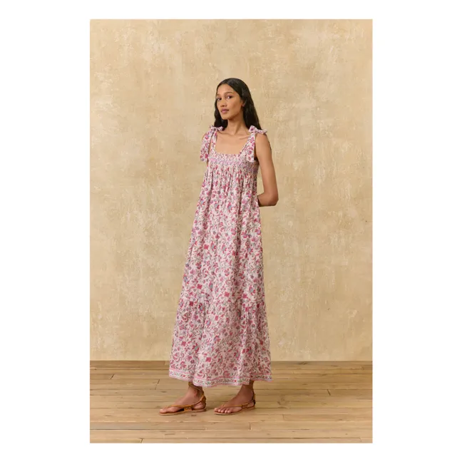 Marcelette organic cotton dress | Pink