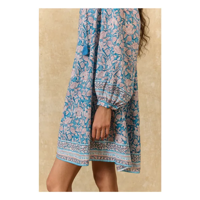 Vestido Janice de algodón orgánico | Azul