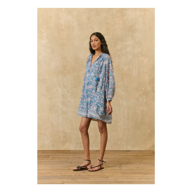 Vestido Janice de algodón orgánico | Azul