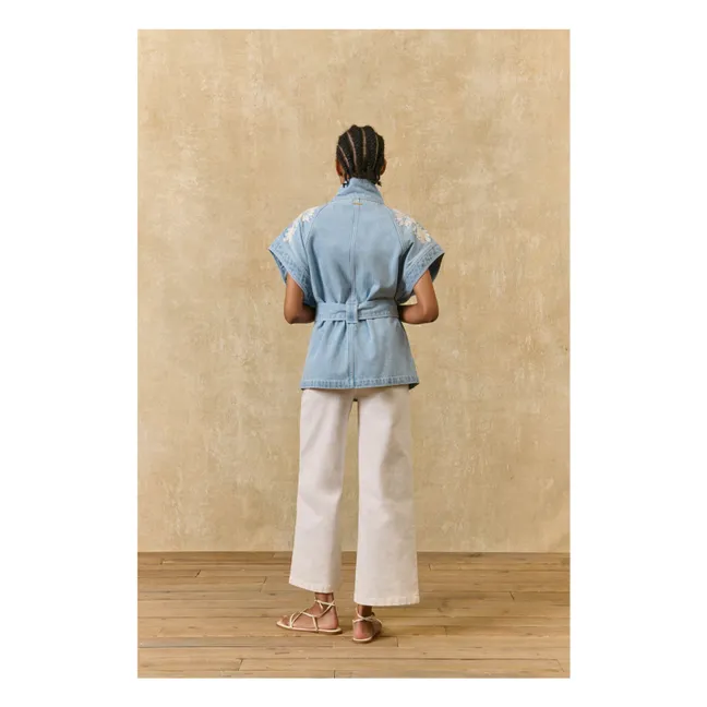 Chaqueta sin mangas Katja de algodón | Azul