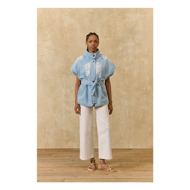 Veste Sans Manches Katja Coton | Bleu