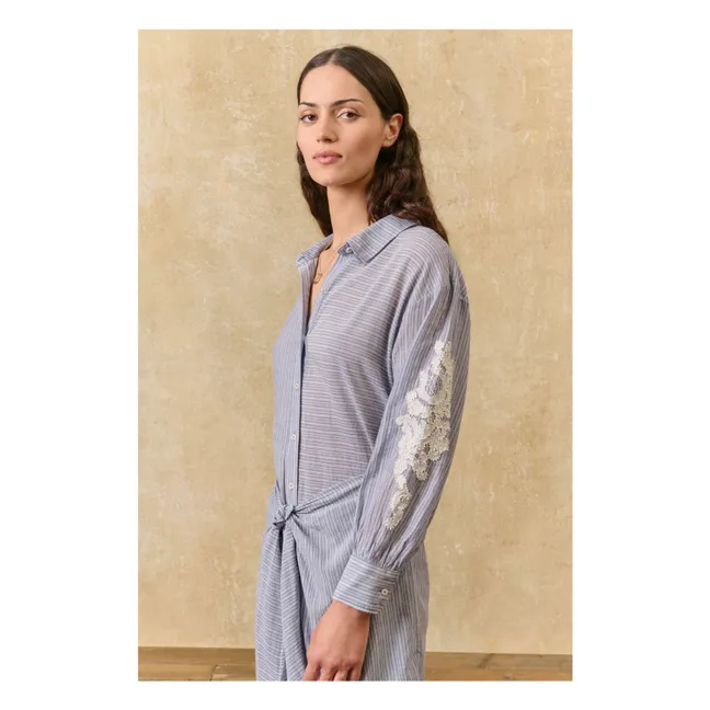 Robe Rayures Berenjere Coton Bio | Bleu