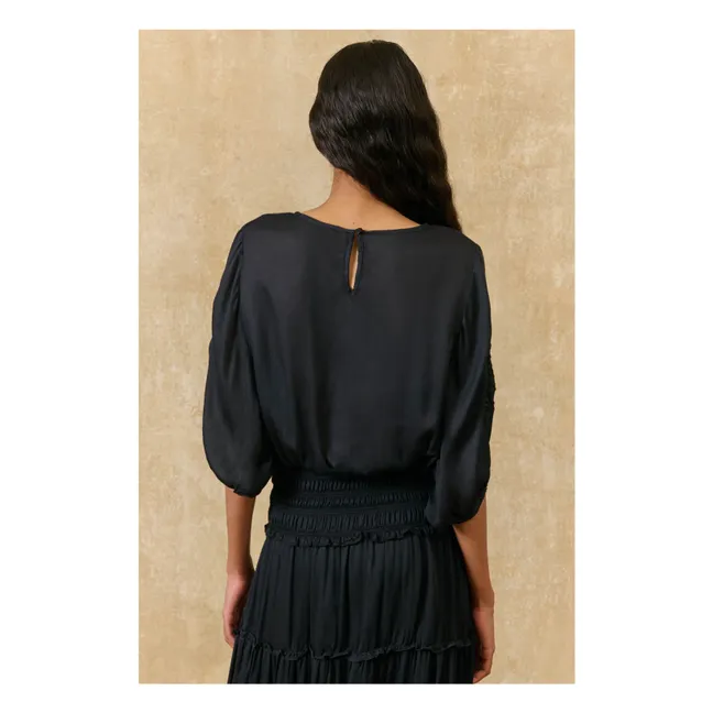 Chayana Cotton Blouse | Black