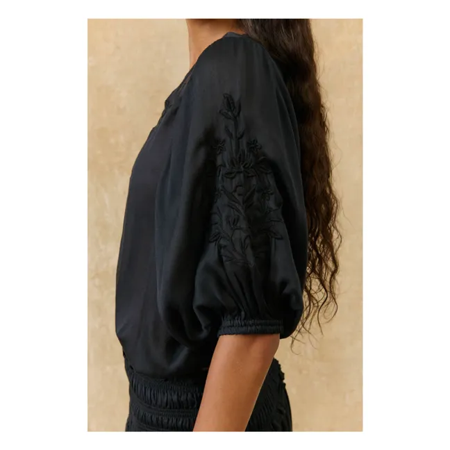 Blusa de algodón Chayana | Negro