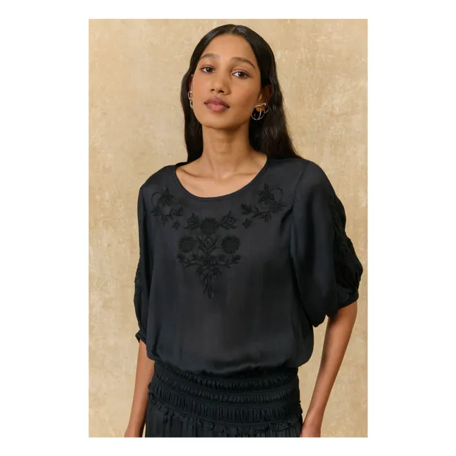 Chayana Cotton Blouse | Black