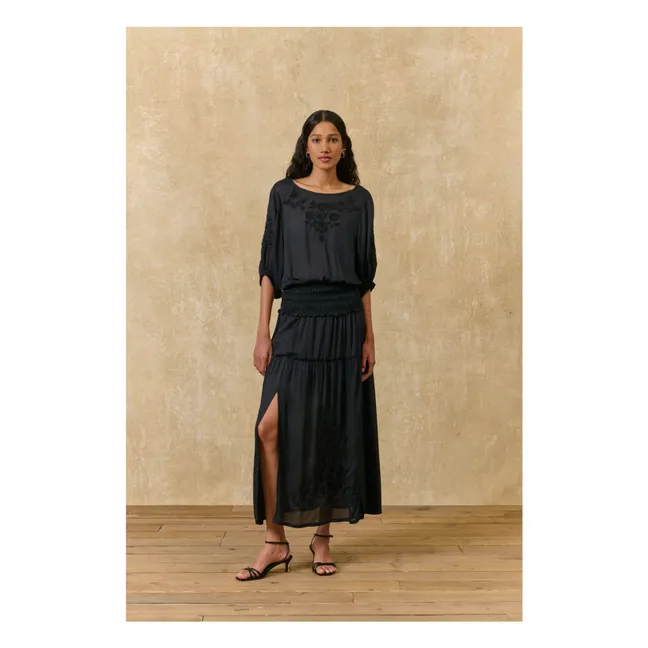 Blusa de algodón Chayana | Negro