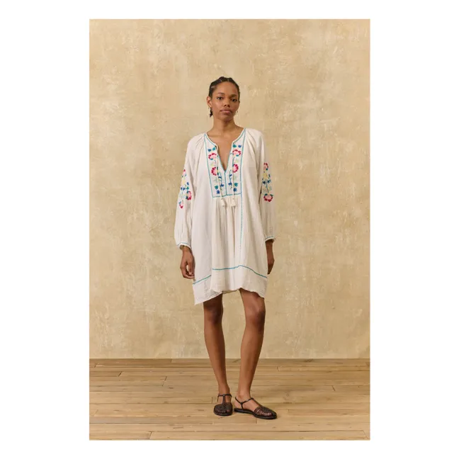 Vestido de algodón orgánico Janicianne | Blanco