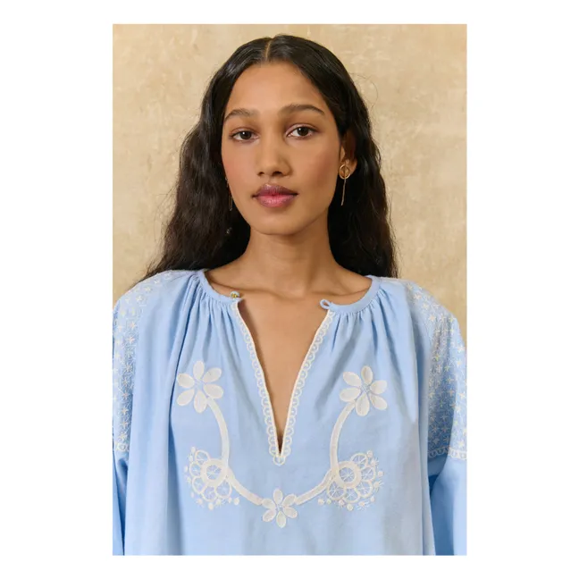 Robe Janice Coton Bio | Bleu