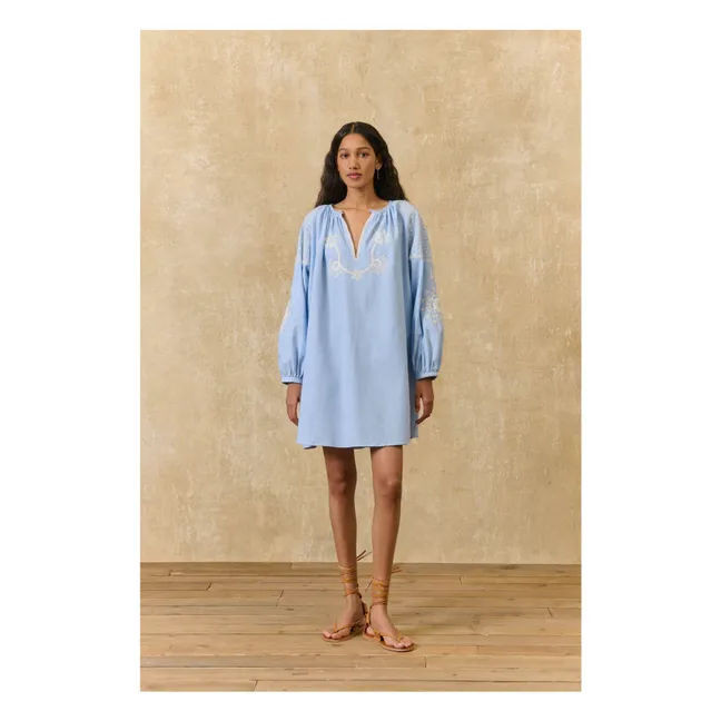 Janice organic cotton dress | Blue