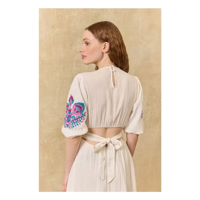 Aurelia organic cotton dress | White