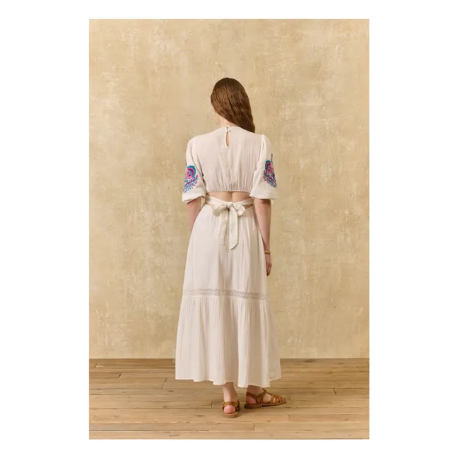 Aurelia organic cotton dress | White