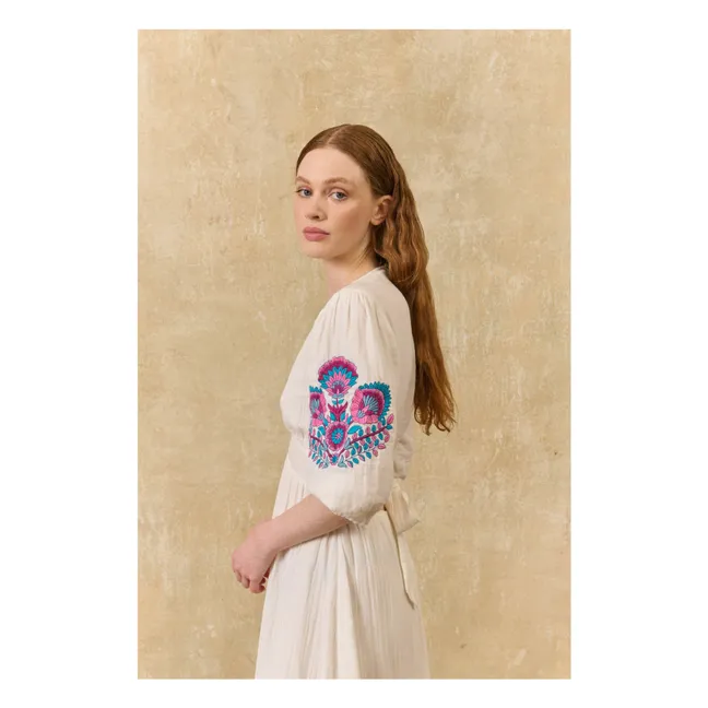 Aurelia organic cotton dress | White