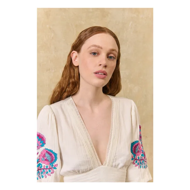 Aurelia organic cotton dress | White