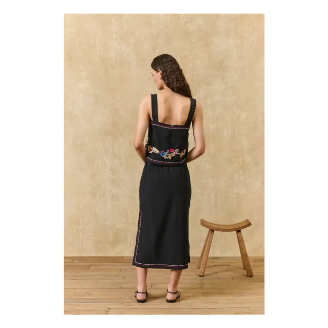 Gonna in cotone biologico Amaranth | Nero