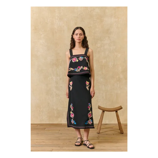 Amarante organic cotton skirt | Black