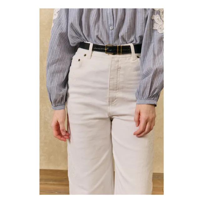 Pantalon Solange Coton | Blanc