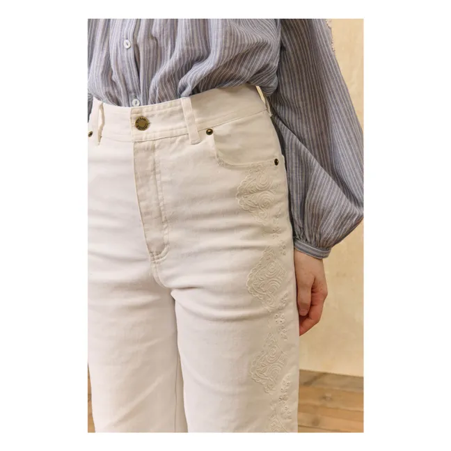 Pantalon Solange Coton | Blanc