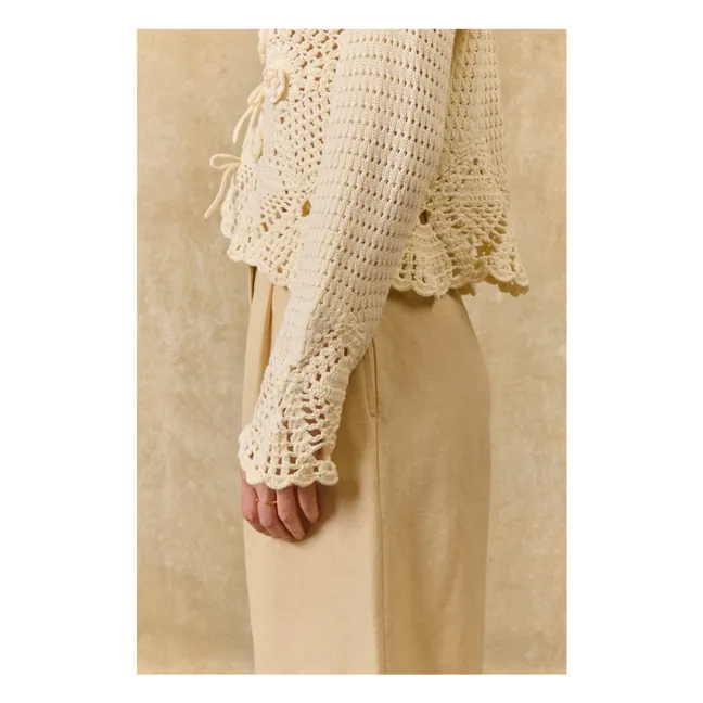 Cardigan Molya Coton | Crème