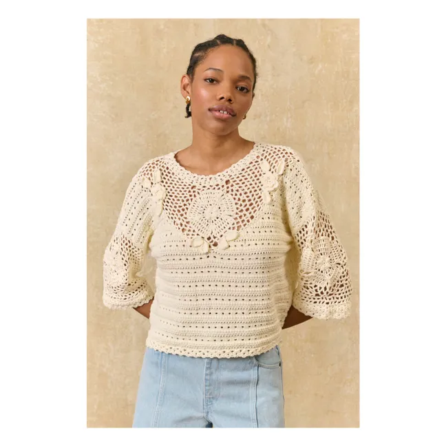 Top in cotone Eleanor | Crema