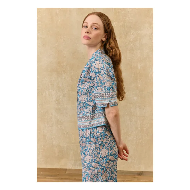Louka organic cotton pyjamas | Blue