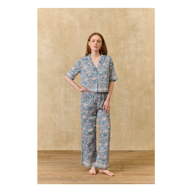 Louka organic cotton pyjamas | Blue