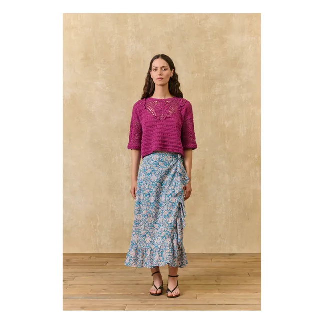 Falda Imelda Algodón orgánico | Azul