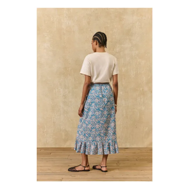 Falda Imelda Algodón orgánico | Azul
