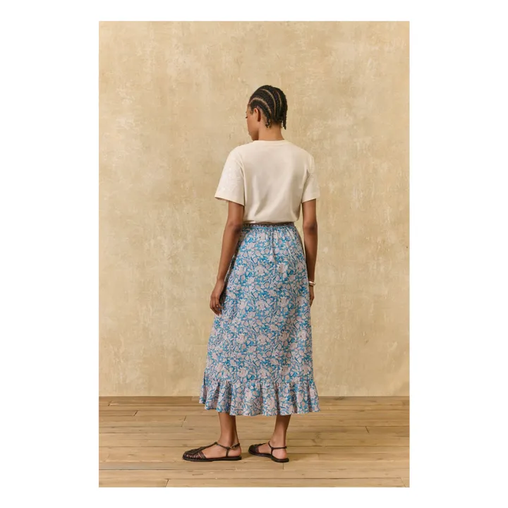 Falda Imelda Algodón orgánico | Azul- Imagen del producto n°3