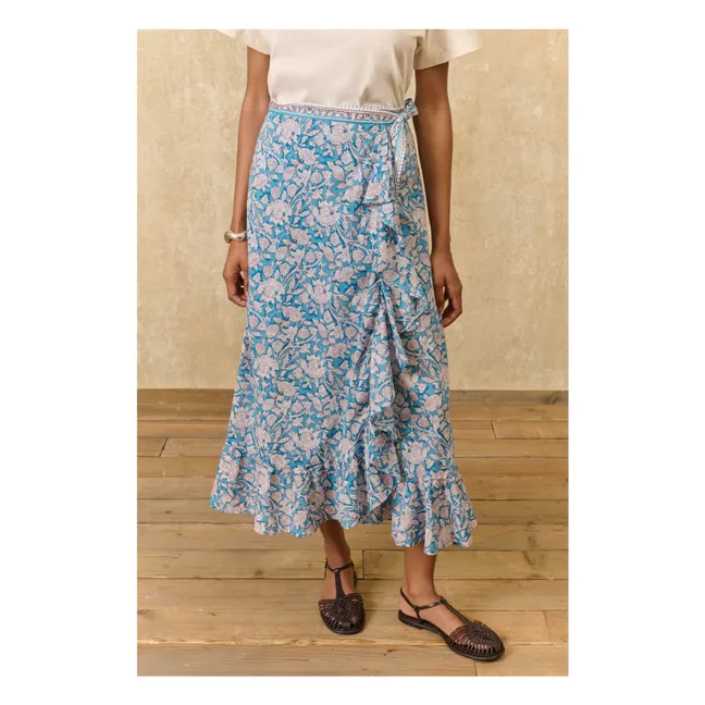 Falda Imelda Algodón orgánico | Azul