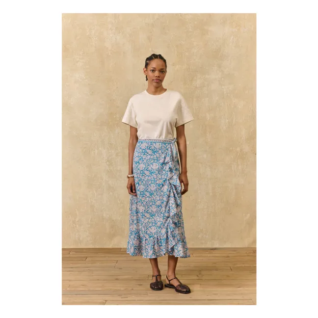 Falda Imelda Algodón orgánico | Azul