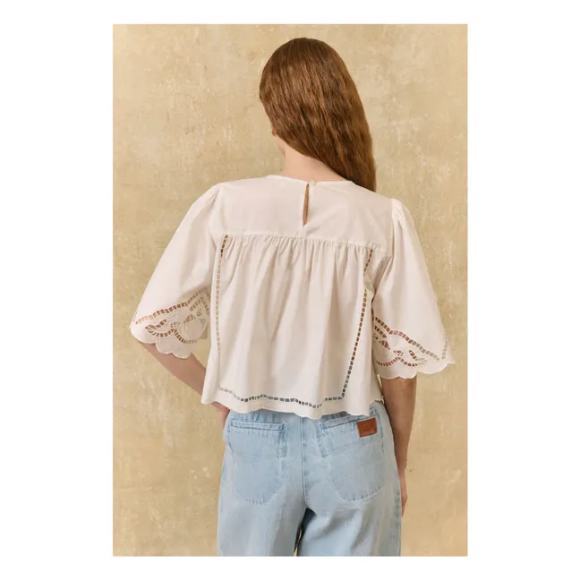 Louvia Organic Cotton Blouse | White