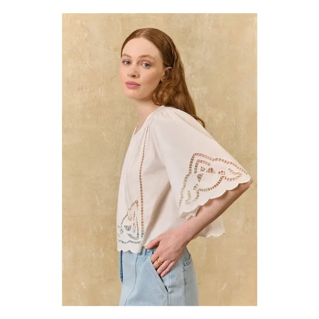 Louvia Organic Cotton Blouse | White