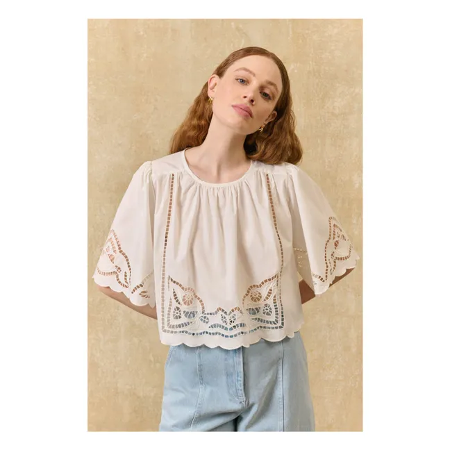 Blouse Louvia Coton Bio | Blanc