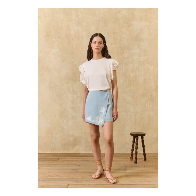 Jupe Myrta Coton | Bleu