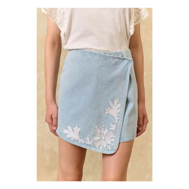 Jupe Myrta Coton | Bleu
