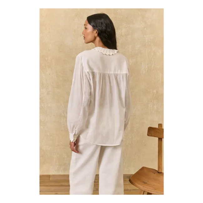 Cora Organic Cotton Blouse | White