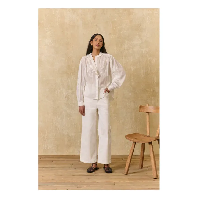 Blusa Cora de algodón orgánico | Blanco