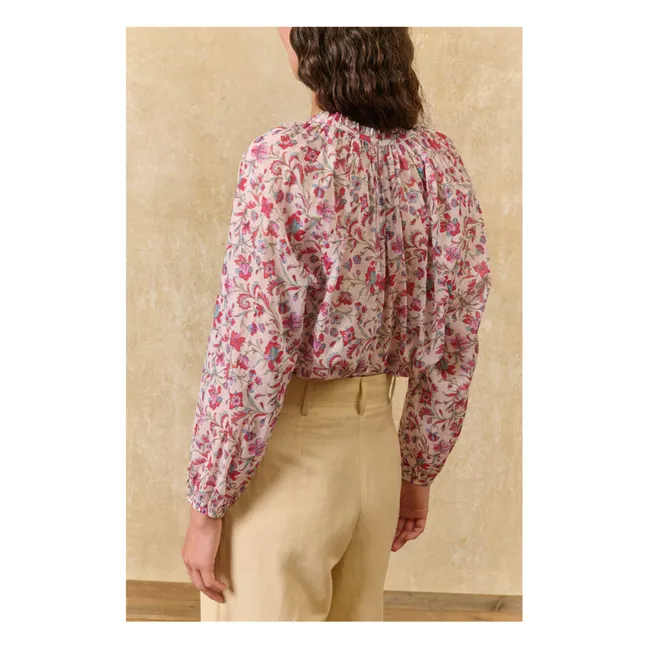 Nicoliana Organic Cotton Blouse | Pink