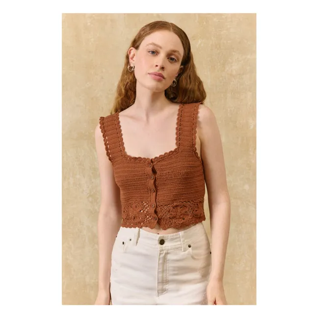 Alda Cotton Top | Caramel