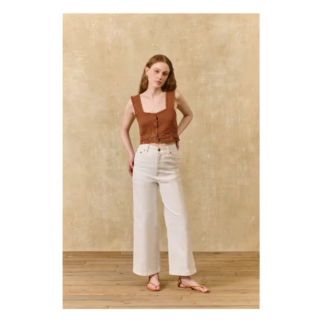 Alda Cotton Top | Caramel