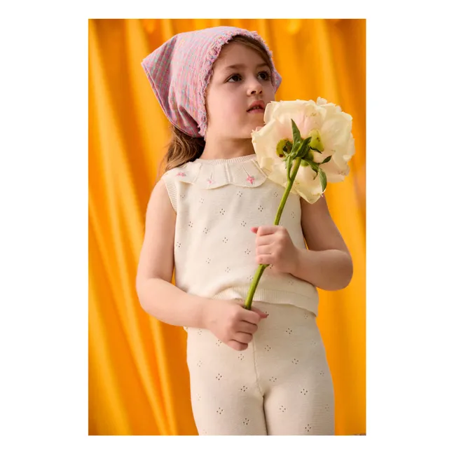 Legging Manou Maschenware | Cremefarben