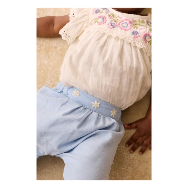 Pantalon Floreli Coton Bio | Bleu