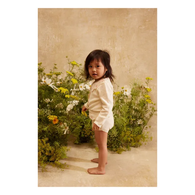 Gilet in pointelle Mynalette | Crema