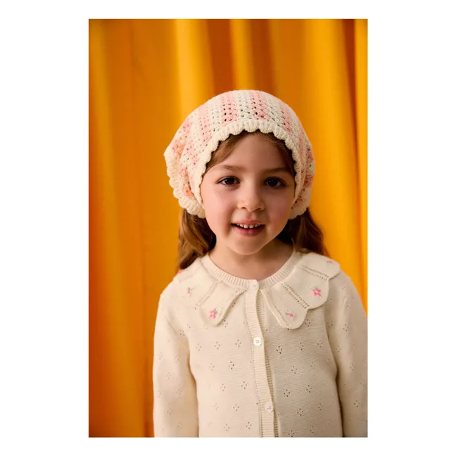 Weste Pointelle Mynalette | Cremefarben