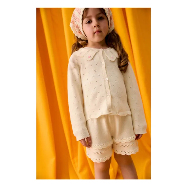 Chaleco Pointelle Mynalette | Crema