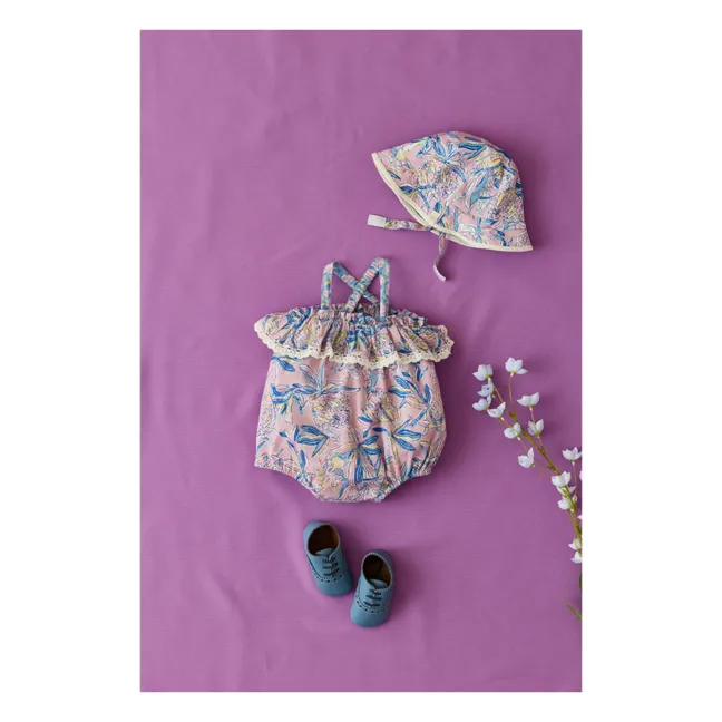 Pelele Kumal Floral de algodón orgánico | Rosa