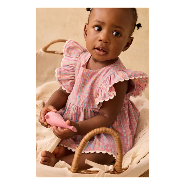 Robe Barboteuse Lena Carreaux | Rose