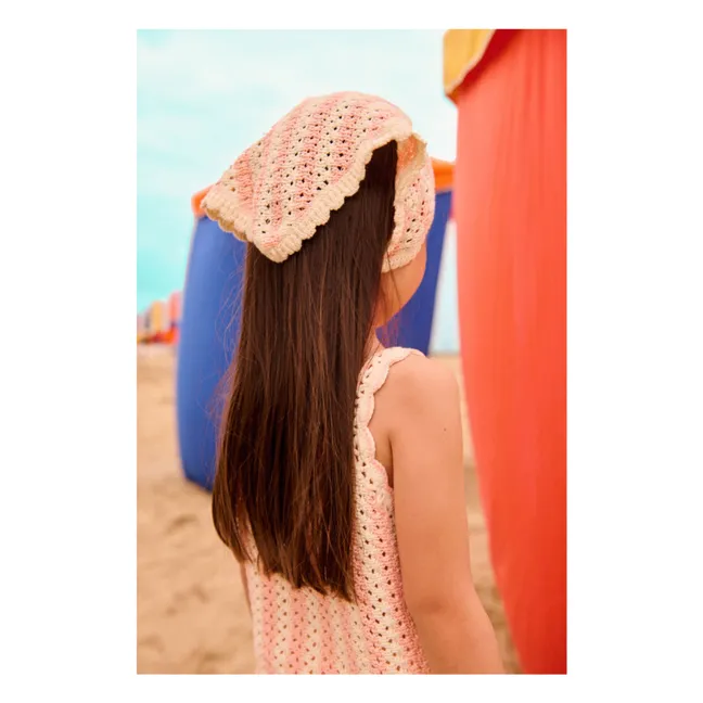 Bandeau Holly Rayé Maille | Rose